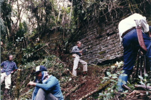 Clearing ruins at Gran Vilaya circa 1990